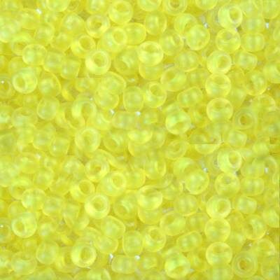 seed beads N9 Neon Yellow clear matt (25g) Czech - j1151