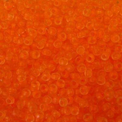 seed beads N9 Neon Orange clear matt (25g) Czech - j1152