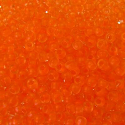 seed beads N9 Neon Orange clear matt (25g) Czech - j1153