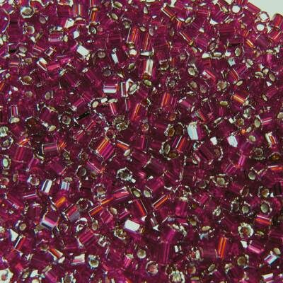 seed beads N9 2-cut Siam Ruby silver lined (25g) Czech - j1175