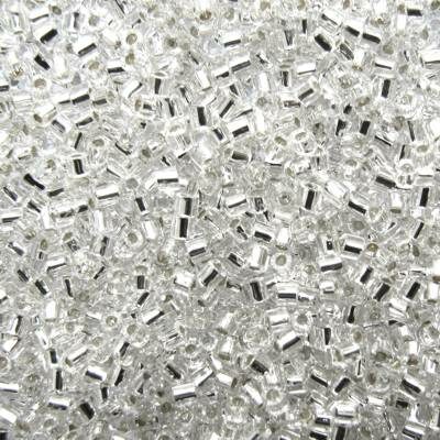 seed beads N11 Crystal silver lined 2-cut (25g) Czech - j193