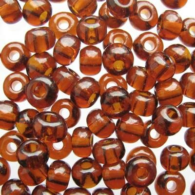 seed beads N3 brown transp. Dark Topaz (25g) Czech - j300