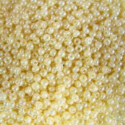 seed beads N11 Cream pearl lustre (25g) Czech - j474