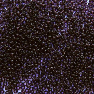 seed beads N10 dark amethyst transp. (25g) Czech - j562