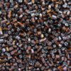 seed beads N9 two-cut brown silver lined (25g) Czech - j623