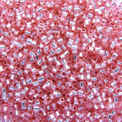 seed beads N10 two-cut pink silver lined (25g) Czech - j645