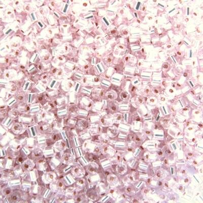 seed beads N10 two-cut l.pink silver lined (25g) Czech - j649