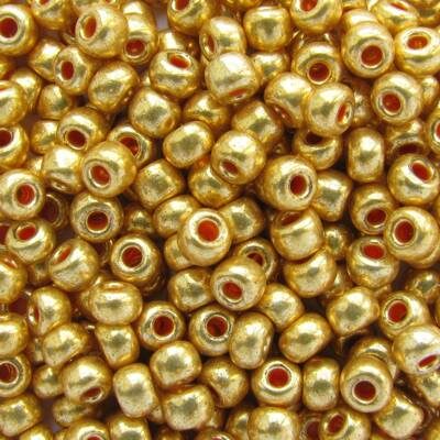 seed beads N6 Gold metallic (25g) Czech - j690