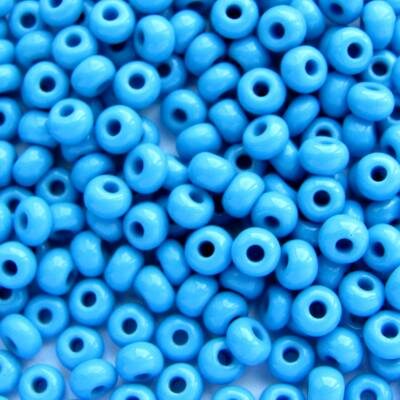 seed beads N6 blue 	Turquoise (25g) Czech - j779