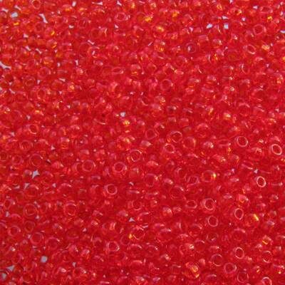 seed beads N11 light Red transp. [] (25g) Czech - j812
