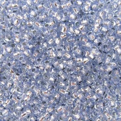 seed beads N10 light Sapphire silver lined (25g) Czech - j874