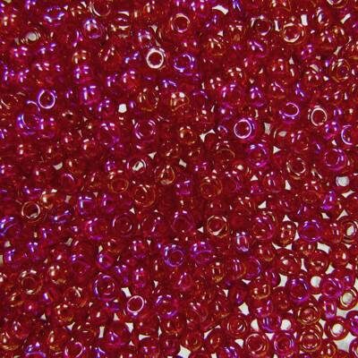 seed beads N9 Siam Ruby rainbow (25g) Czech - j898