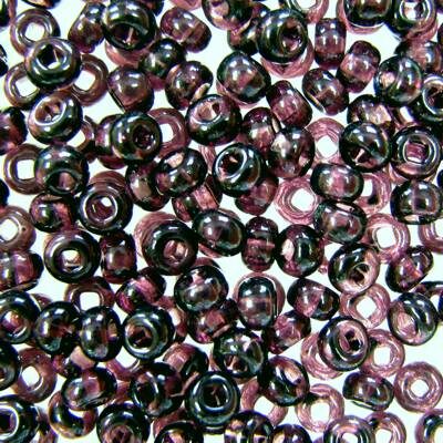 seed beads N6 Dark Amethyst transp. (25g) Czech - j906