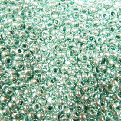 seed beads N10 Green metallic (25g) Czech - j961