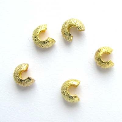 crimp bead cover 3.5x2mm gold color