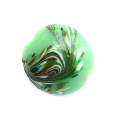 -60% bead coin d24x10 green with mixed - k182