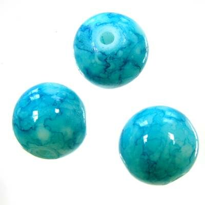 bead round 12mm glass (10pcs) imitate gemstone