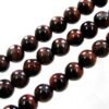 bead round 6mm Tiger Eye (10pcs) red - k288