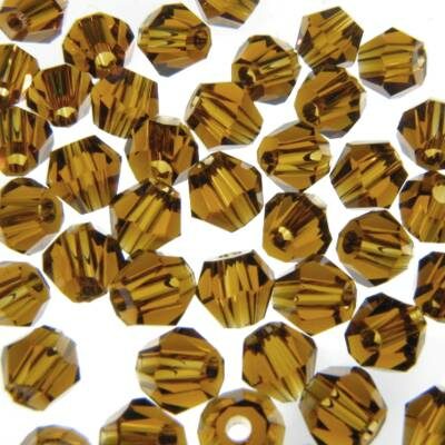 glass MC beads Rondelle 4mm 50pcs Smoked Topaz (China) - kk4-15