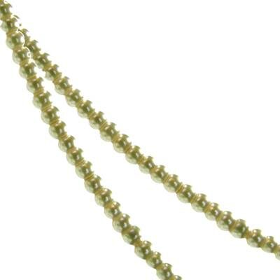glass pearls 4mm olive green (50pcs) China - ks04-28