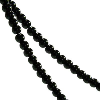 plastic pearls 4mm black (50pcs) China - kp04-73