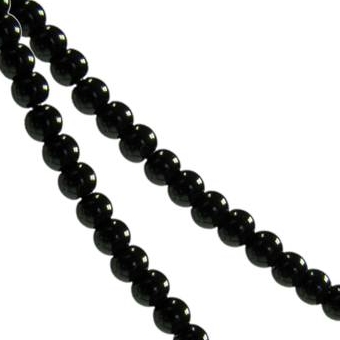 plastic pearls 5mm black (50pcs) China - kp05-73