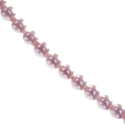 plastic pearls 6mm l.pink (30pcs) China - kp06-12