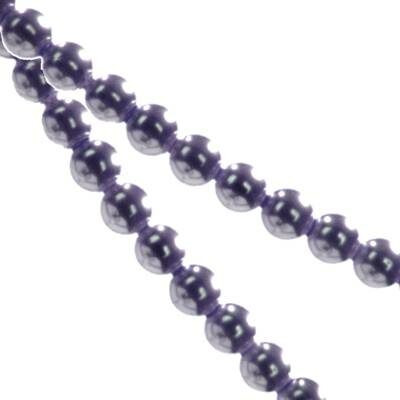 glass pearls 6mm greyish violet (30pcs) China - ks06-35