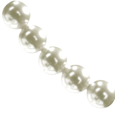 glass pearls 12mm white (10pcs) China - ks12-02
