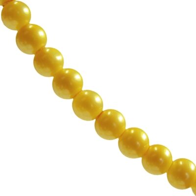 glass pearls 6mm yellow (30pcs) China - ks06-130