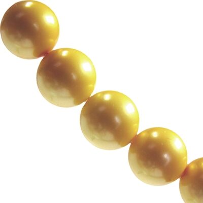glass pearls 12mm yellow (10pcs) China - ks12-130