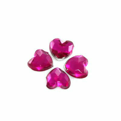 rhine nail stone hearts fuchsia 3mm  - fn258