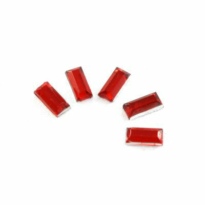 rhine nail stone rectangles red 2x3mm - fn260