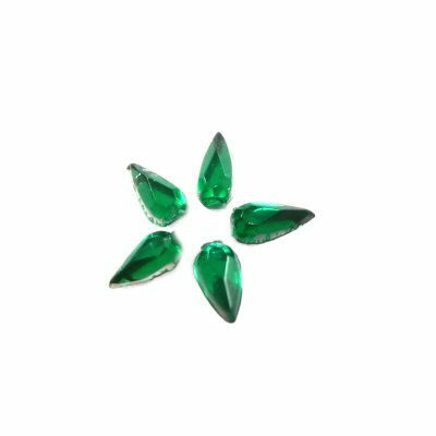 rhine nail stone teardrops dark green 3mm  - fn304
