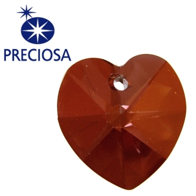 pendant heart 14mm Crystal Venus machine cut Preciosa (Czech) - pph-14-00030ven