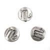 metal bead flat round 10mm with zodiac Scorpio - s07447