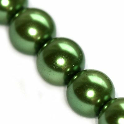 pērle apaļa 8mm (20gab) zaļa
