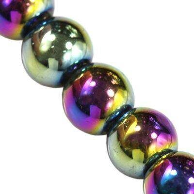 pērle apaļa 4mm (50gab) Rainbow CrystaLine™
