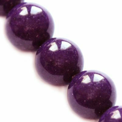 pērle apaļa 6mm Kalnu Nefrīts violets krāsots (10gab)