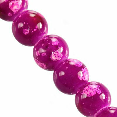 bead round 6mm Galactic (20pcs) pink