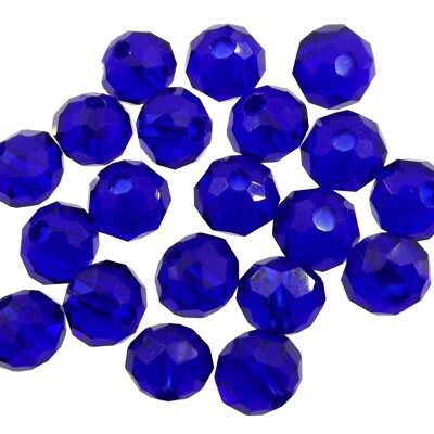 pērle apaļa plakana slīpēta 5x6mm (20gab) Dark Blue