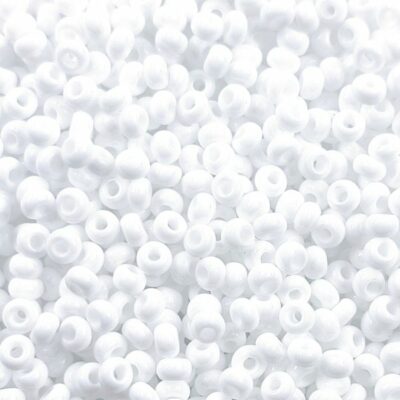 pērlītes N8 sniega baltas "Chalk White" (25g) Čehija