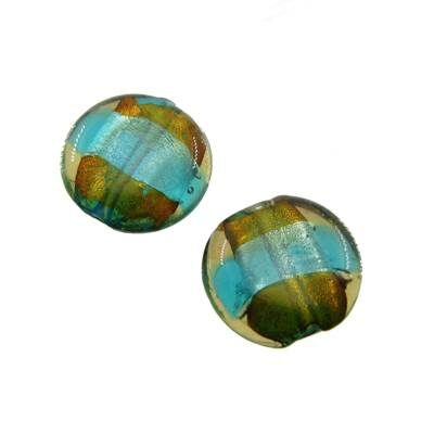 pērle tablete 15mm dzeltena/zila