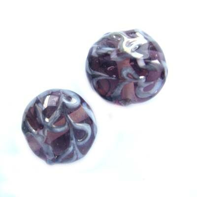 pērle tablete 15mm violeta ar līknēm (Indija)