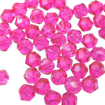pērle konuss slīpēta 4mm rozā